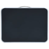 Folding Camping Table Grey Aluminium 60x45 cm - Top-Down View