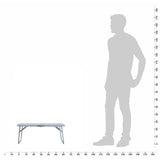 Folding Camping Table White Aluminium 60x40 cm - Close-Up Angle