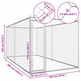 Outdoor Dog Kennel 382x192x185 cm - Close-Up Angle