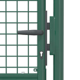 Fence Gate Steel 100x75 cm Green - Rear View