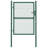 Fence Gate Steel 100x125 cm Green - Top-Down View
