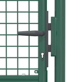 Fence Gate Steel 100x150 cm Green - Rear View