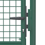Fence Gate Steel 100x200 cm Green - Rear View