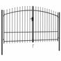 Fence Gate Woerden Double Door with Spike Top 299.5x224.5 cm