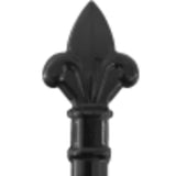 Fence Gate Double Door with Spike Top Steel 3x1.75 m Black - Side View