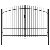 Fence Gate Woerden Double Door with Spike Top 299.5x249.5 cm
