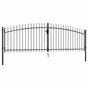Double Door Fence Gate Woerden with Spear Top 400x174.5 cm