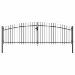 Double Door Fence Gate Woerden with Spear Top 400x174.5 cm