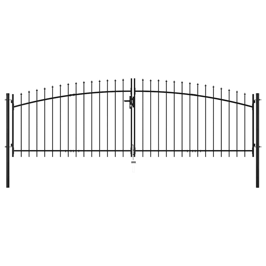 Double Door Fence Gate Woerden with Spear Top 400x199.5 cm