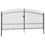 Double Door Fence Gate Woerden with Spear Top 400x224.5 cm