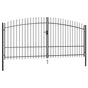Double Door Fence Gate Woerden with Spear Top 400x224.5 cm