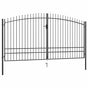 Double Door Fence Gate Woerden with Spear Top 400x249.5 cm