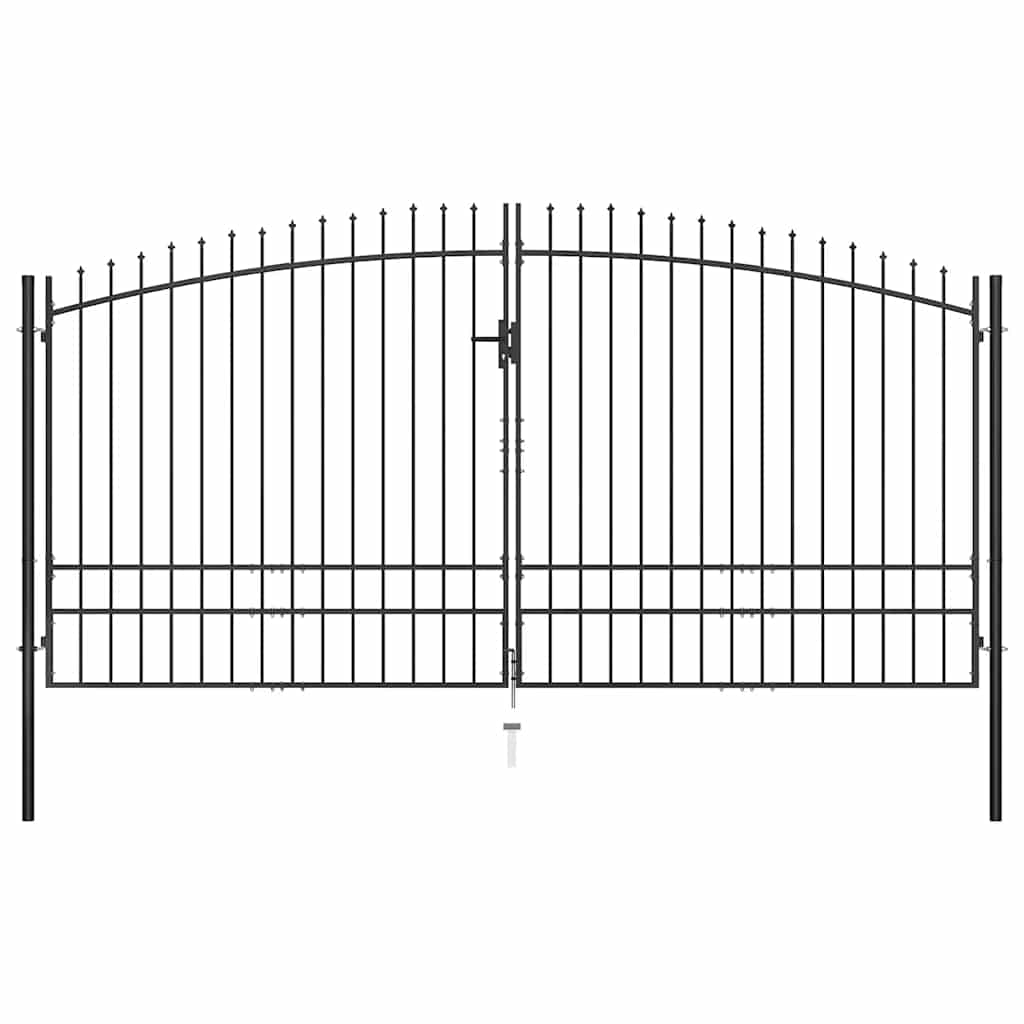 Double Door Fence Gate Woerden with Spear Top 400x249.5 cm