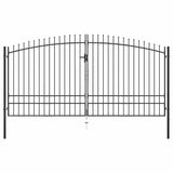Double Door Fence Gate Woerden with Spear Top 400x249.5 cm