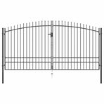 Double Door Fence Gate Woerden with Spear Top 400x249.5 cm