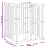 Outdoor Dog Kennel 120x120x150 cm