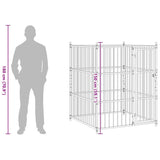 Outdoor Dog Kennel 120x120x150 cm