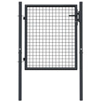 Mesh Garden Gate Galvanised Steel 100x75 cm Grey