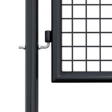 Mesh Garden Gate Galvanised Steel 100x75 cm Grey