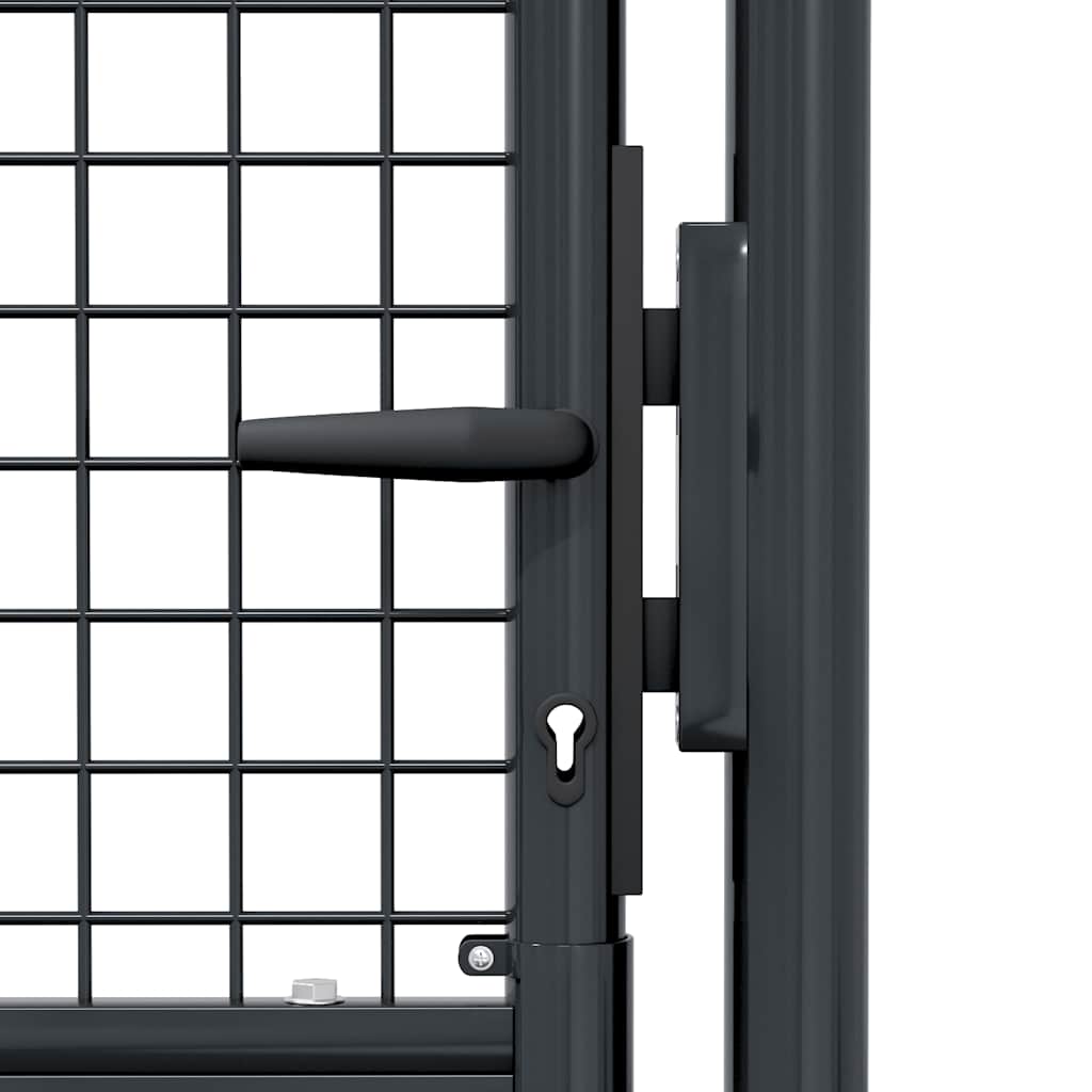 Mesh Garden Gate Galvanised Steel 100x75 cm Grey