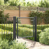 Mesh Garden Gate Galvanised Steel 100x75 cm Grey