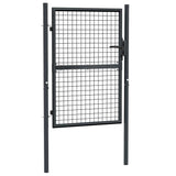 Mesh Garden Gate Galvanised Steel 100x125 cm Grey