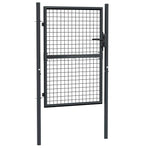 Mesh Garden Gate Galvanised Steel 100x125 cm Grey