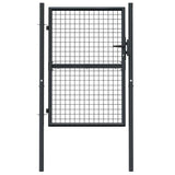 Mesh Garden Gate Galvanised Steel 100x125 cm Grey - Top-Down View