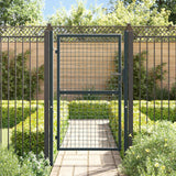 Mesh Garden Gate Galvanised Steel 100x150 cm Grey - Side View