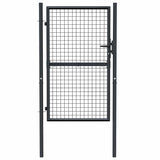 Mesh Garden Gate Galvanised Steel 100x150 cm Grey - Top-Down View
