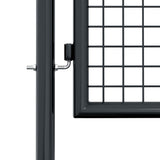 Mesh Garden Gate Galvanised Steel 100x150 cm Grey - 45-Degree Angle