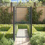 Mesh Garden Gate Galvanised Steel 100x175 cm Grey - Side View