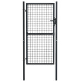 Mesh Garden Gate Galvanised Steel 100x175 cm Grey