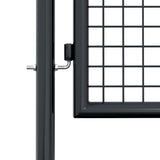 Mesh Garden Gate Galvanised Steel 100x175 cm Grey - 45-Degree Angle