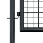 Mesh Garden Gate Galvanised Steel 100x200 cm Grey