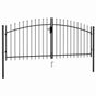 Fence Gate Woerden Double Door with Spike Top 299.5x174.5 cm