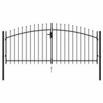 Fence Gate Woerden Double Door with Spike Top 299.5x174.5 cm