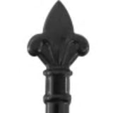 Fence Gate Double Door with Spike Top Steel 3x1.5 m Black - Side View