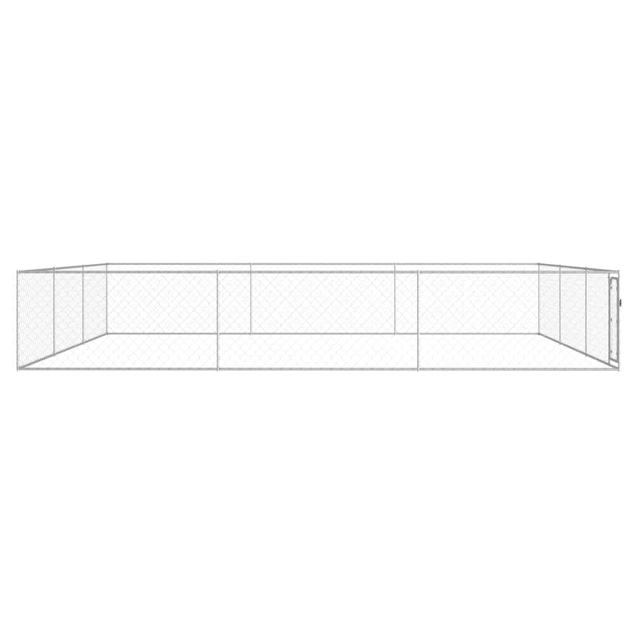 Outdoor Dog Kennel Galvanised Steel 6x6x1 m