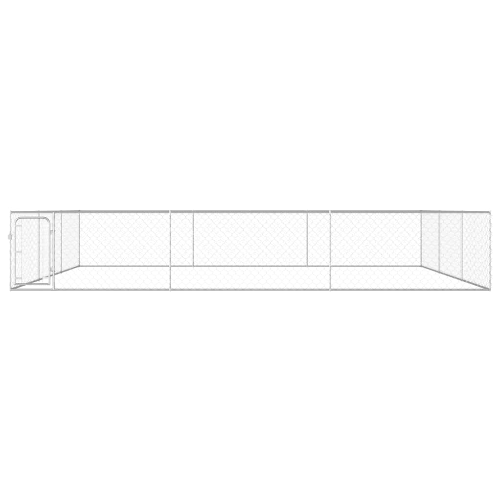 Outdoor Dog Kennel Galvanised Steel 6x6x1 m