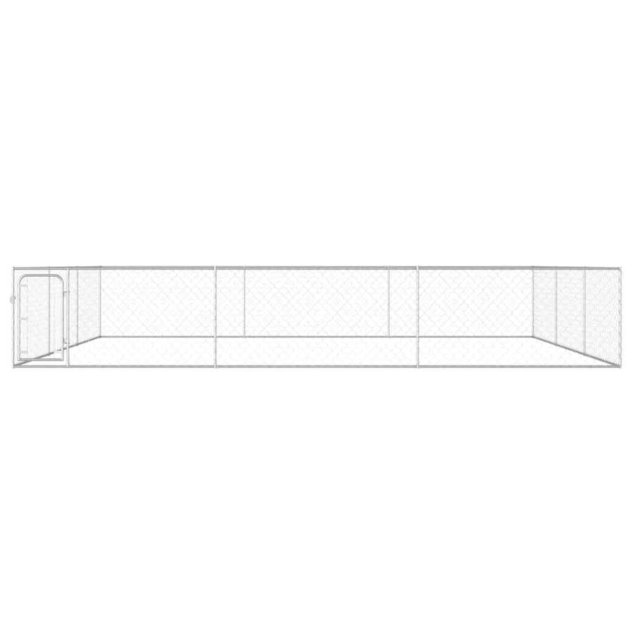 Outdoor Dog Kennel Galvanised Steel 6x6x1 m