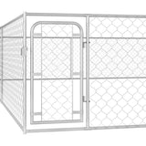 Outdoor Dog Kennel Galvanised Steel 6x6x1 m - Top-Down View
