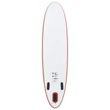 Stand Up Paddle Board Set SUP Surfboard Inflatable Red and White - Top-Down View