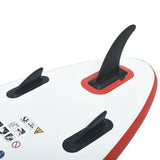 Stand Up Paddle Board Set SUP Surfboard Inflatable Red and White - 45-Degree Angle