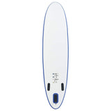 Stand Up Paddle Board Set SUP Surfboard Inflatable Blue and White - Top-Down View