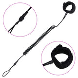 SUP Coiled Leash Black 10 inch - Front View
