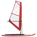 Inflatable Stand Up Paddleboard with Sail Set Red and White - Front View