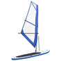 Inflatable Stand Up Paddleboard with Sail Set Blue and White