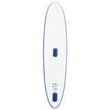 Inflatable Stand Up Paddleboard with Sail Set Blue and White - Rear View