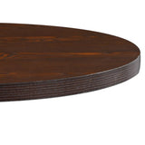 Bistro Table Dark Brown 80 cm MDF - Top-Down View